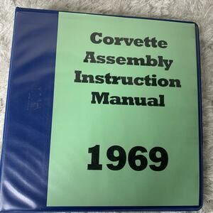 Corvette Assembly Instruction Manual 1969 In 3 Ring Binder